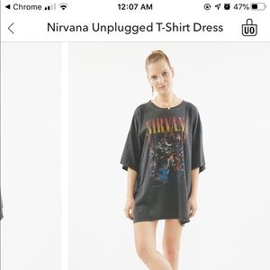URBAN OUTFITTERS NIRVANA BAND TEE DRESS